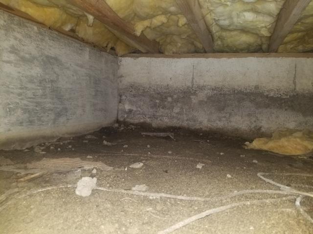 Before Crawl Space Remediation
