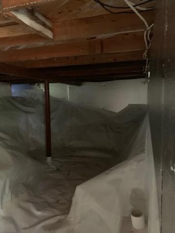Finished Bright and Clean Crawl Space