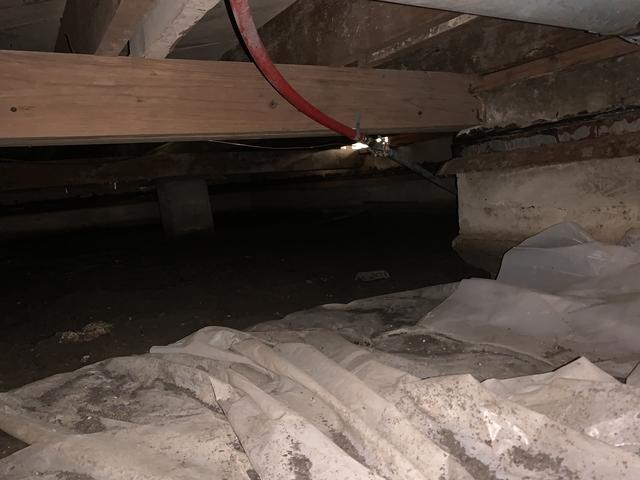 Before Crawl Space Remediation