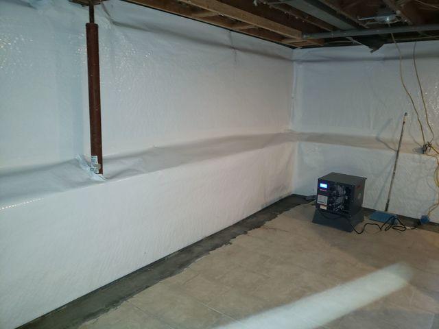 SaniDry Dehumidifier and Vapor Barrier