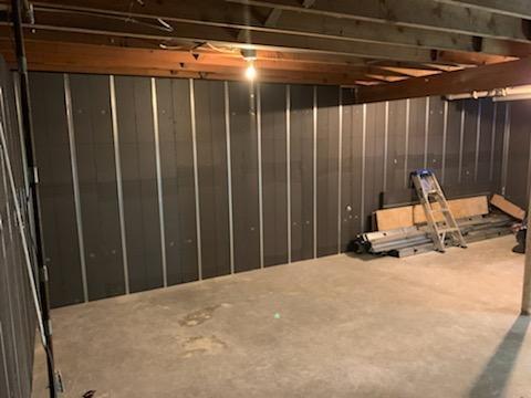 Our crew will install EverLast™ basement wall panels to finish this room. Also engineered to resist moisture and mildew, these wall panels far outperform traditional drywall.