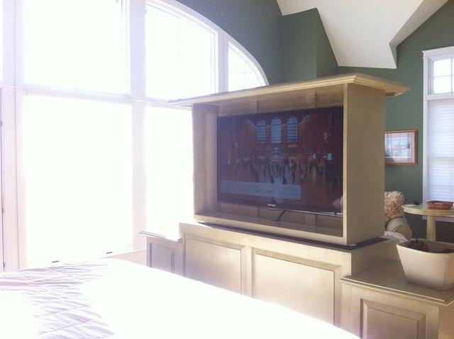 TV comes from the console entertainment center