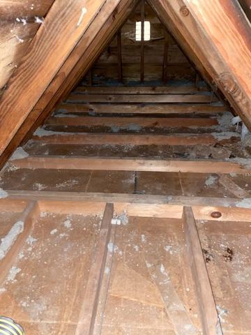 Insulation Removed, Ready for Air Sealing