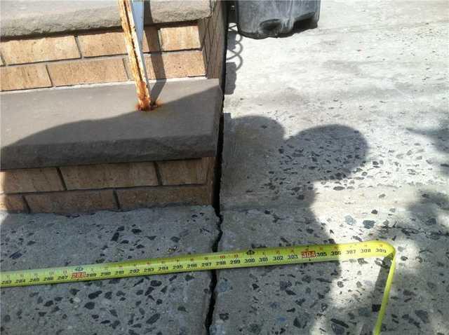 Settlement in Concrete Slab