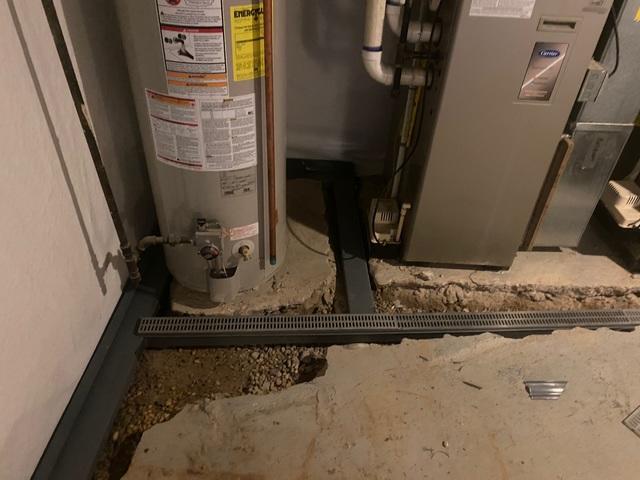 TrenchLock Around Water Heater