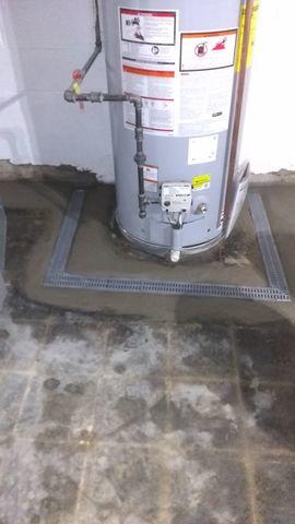 TrenchDrain Around Water Heater