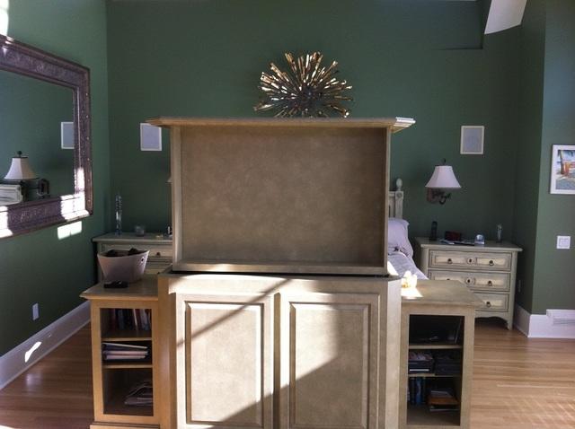 Back side view, room for storage