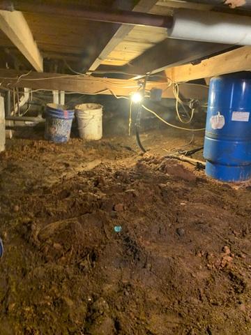 Dirty Crawl Space Before