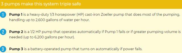 What makes the TripleSafe Sump Pump "triple safe?"