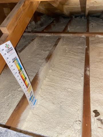 Spray Foam In, Ready for Cellulose