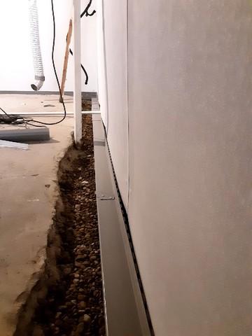 Basement Drainage System in Progress