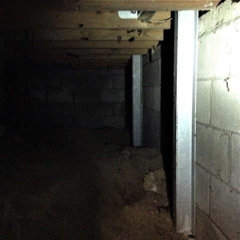 Crawl Space Walls & Foundation Stabilized in Minden City, MI