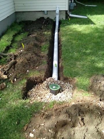 Sump Pump Discharge Line Buried in Allenton, MI