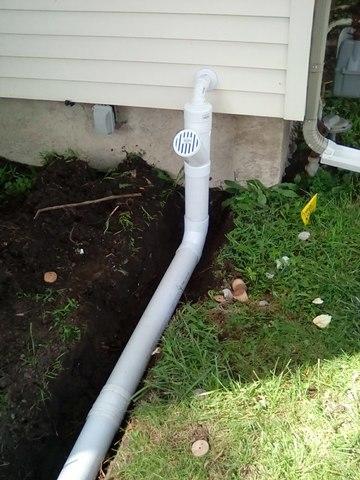 Sump Pump Discharge Line Buried in Allenton, MI