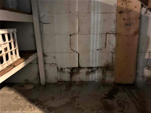 Cracked Basement Block Wall