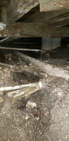 Before Crawl Space Remediation