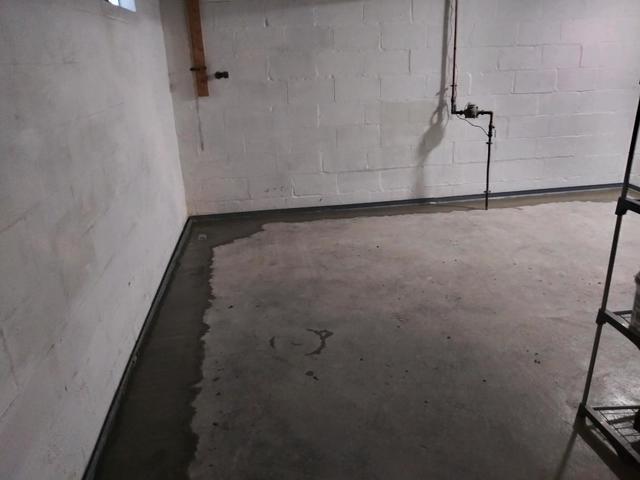 <p>Once the concrete dries, it will be nearly impossible to tell any work was done. Except for the dry basement of course!</p>