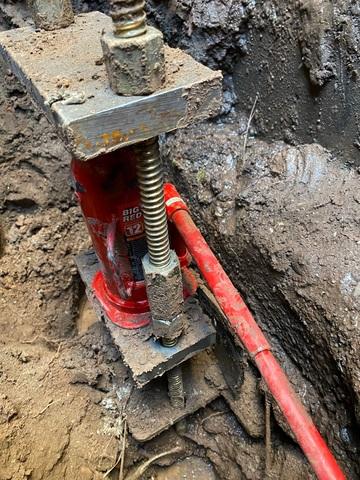 Push Piers Installed