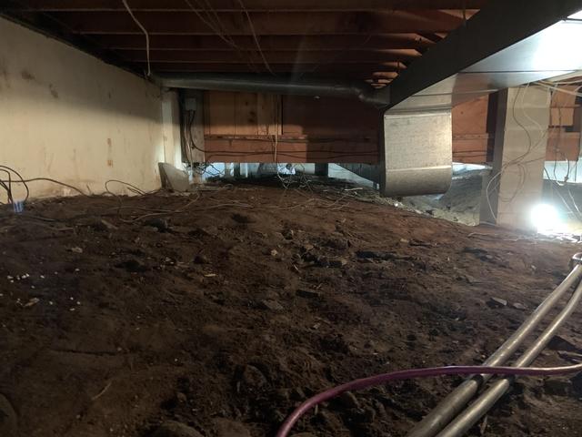 Center Of The Crawl Space To Back Area Of The Crawl Space