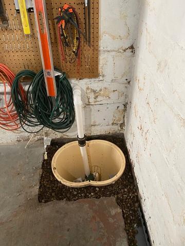 Sump Pump Basin is Installed