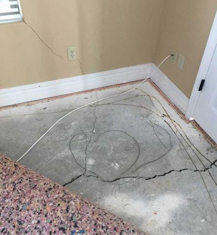 Interior slab cracks are a common symptom of a foundation problem.