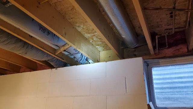 Basement Rim Joists Before Insulation