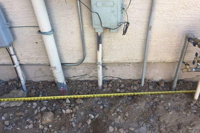 Cracking Concrete Behind Utilities