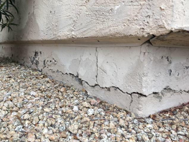 Flaking Concrete Stem Wall