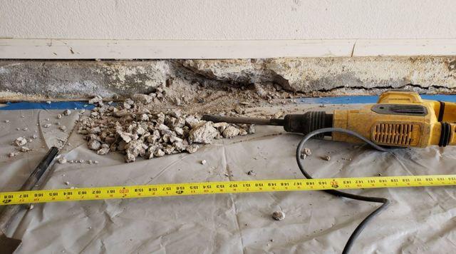 Removing Cracked Concrete