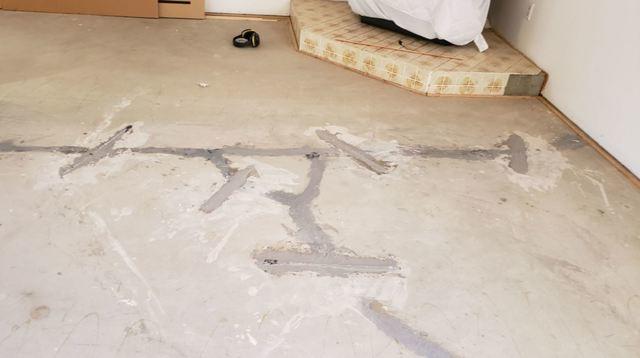 Concrete Crack in Living Room - Mid Repair