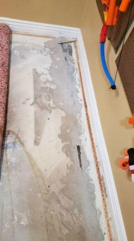 Interior Slab Crack Near a Wall - After Repair