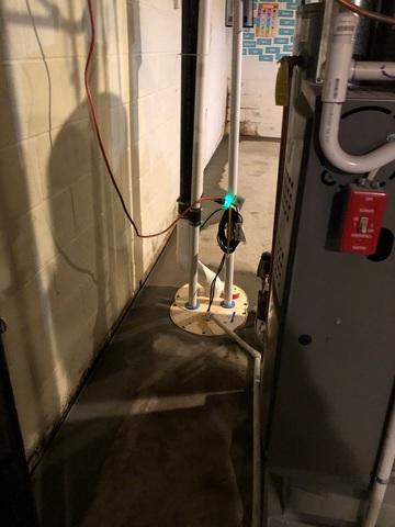 TripleSafe Sump Pump Installed