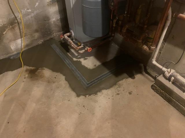 TrenchDrain Around Water Heater