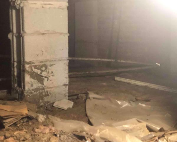 Before Southeast Foundation & Crawl Space Repair encapsulated the crawl space with CleanSpace Crawl Space Encapsulation System, the crawl space was littered with debris after being flooded during 2 hurricanes.