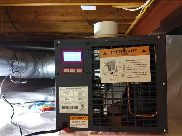 Dehumidifiers Reduce Moisture in Crawl Space