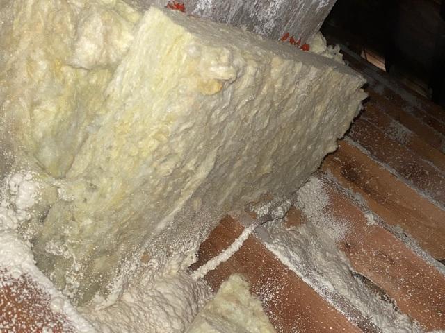 Rock Wool is Wrapped Around the Chimney