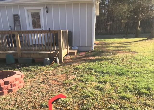 The downspouts coming off this home were completely open and unprotected.