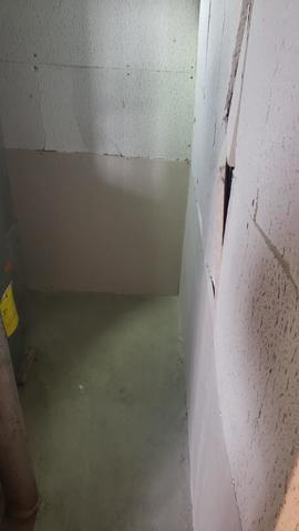 EverLast Wall Installation Behind The Hot Water Tank