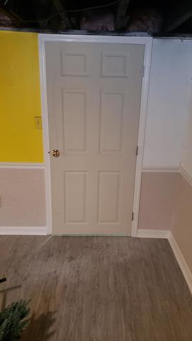 Finished Lower Part Of The Basement Walls