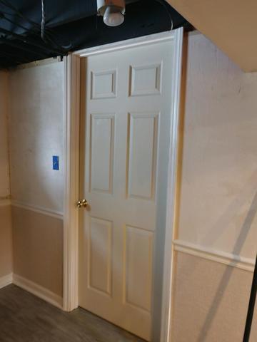 The Finished Lower Wall Of The Basement