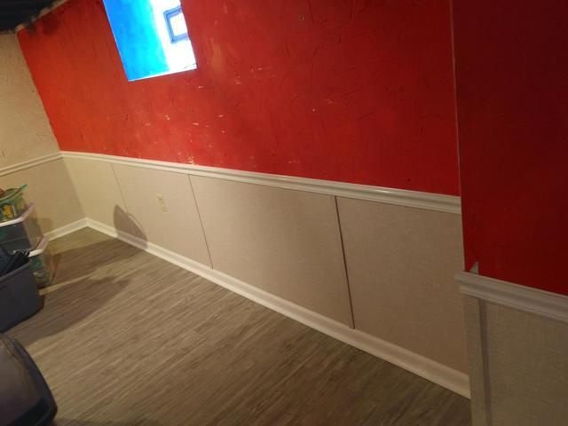 The Finished Lower Wall Of The Basement
