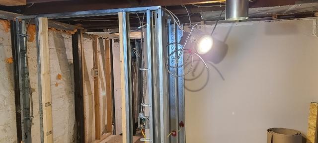 Framework for the Basement Bathroom