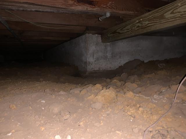 Before Crawl Space Remediation