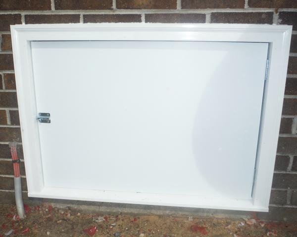 Southeast Foundation and Crawl Space Repair installed a custom-built in-house door that is made out of PVC that will last longer than a traditional wood door.