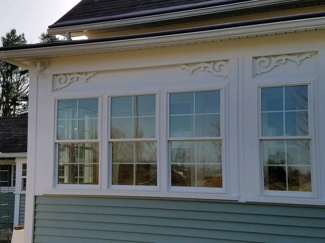 Front windows to sun room