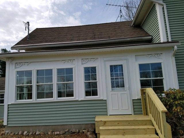 Side porch with entry door