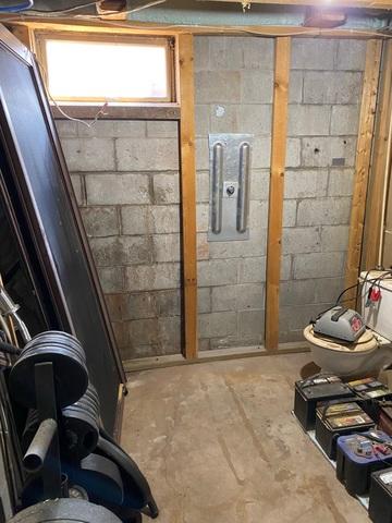 Basement Walls Stabilized in Saxon, WI