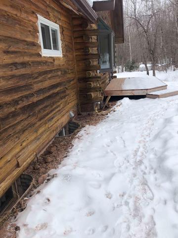 Foundation Wall Pushing Inward in Saxon, WI