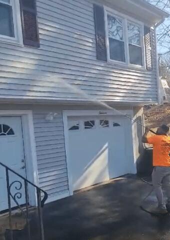Power Washing in Progress