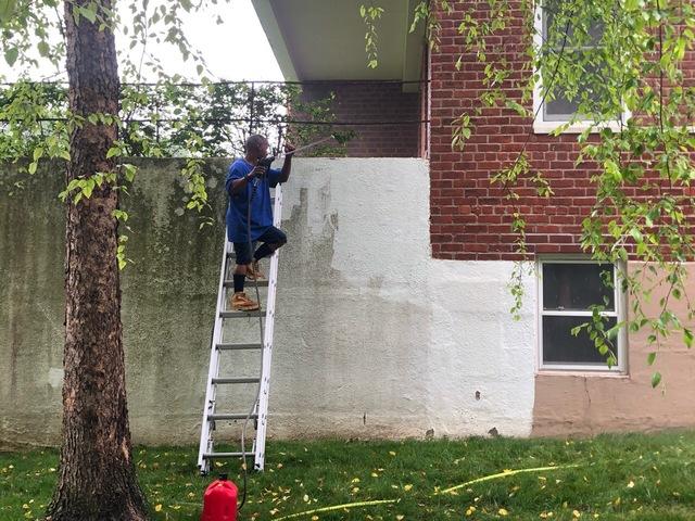 Power Washing Cement Walls